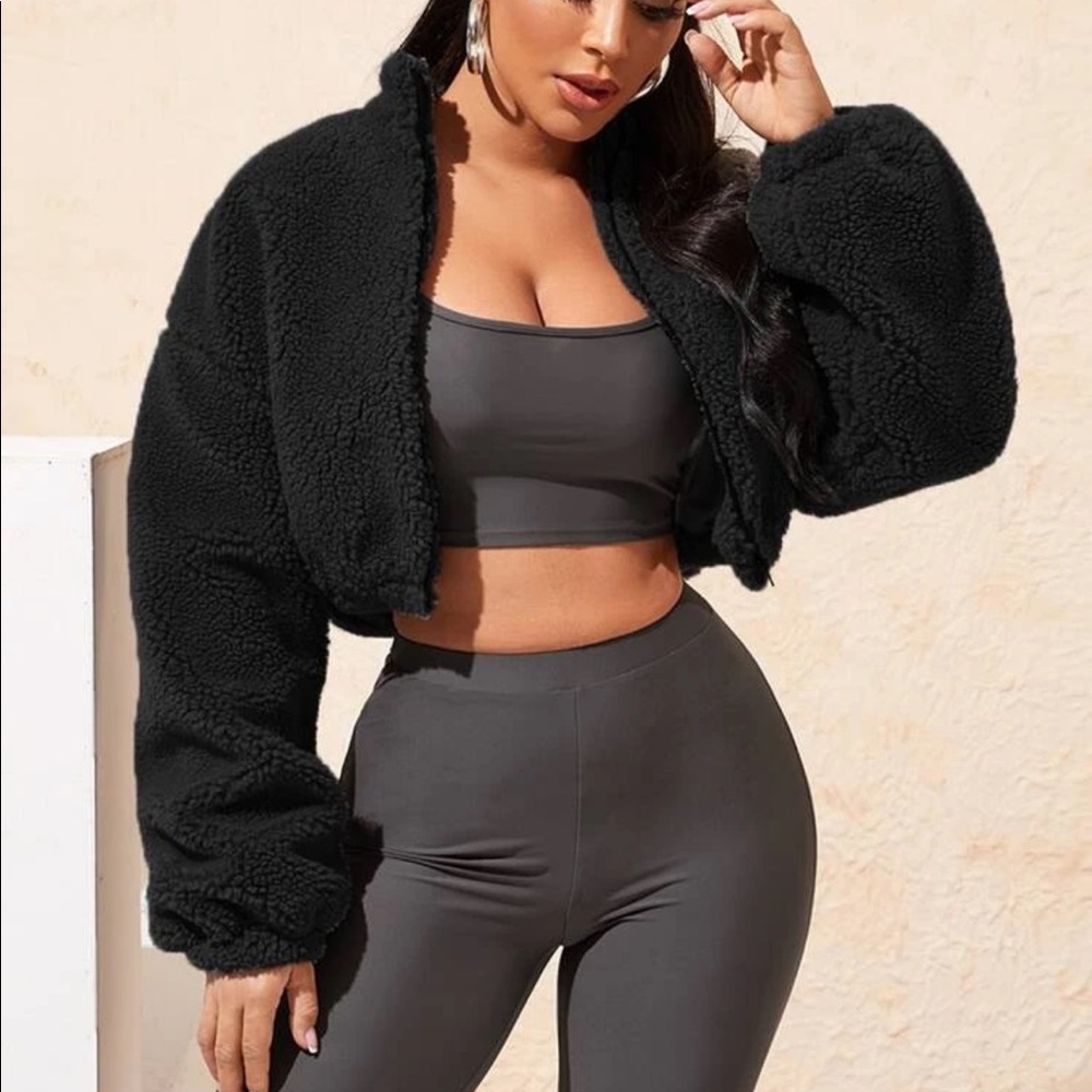Teddy Cropped Jacket
